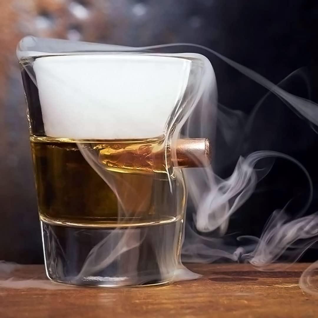 imageBenShot Shot Glass with Real 308 Bullet 2oz Made in the USA