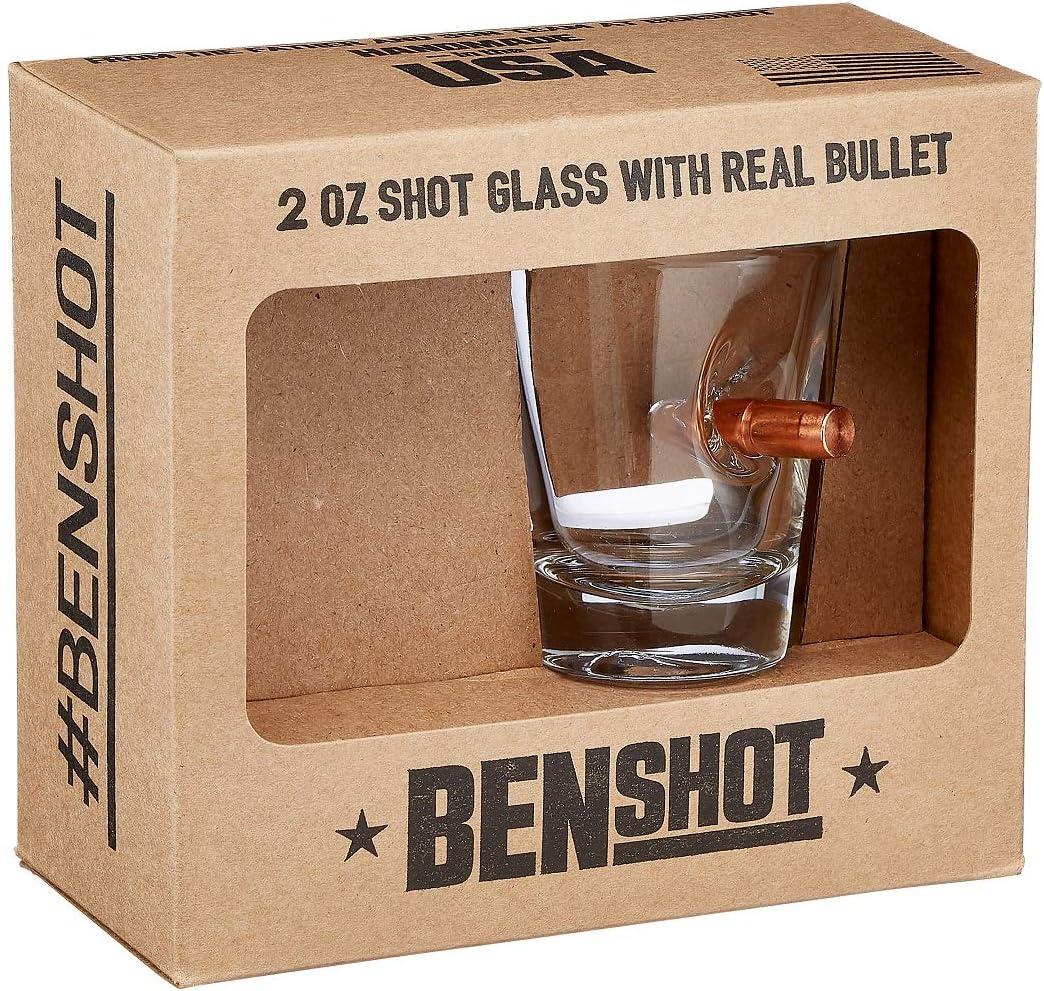 imageBenShot Shot Glass with Real 308 Bullet 2oz Made in the USA