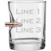 imageBenShot Custom Laser Etched Rocks Glass with Real 308 Bullet  11oz  Made in the USA