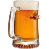 imageBenShot MugShot Beer Mug with Real 050BMG Bullet  24oz  Made in the USA