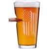 imageBenShot US Flag Pint Glass with Real 050BMG Bullet  16oz  Made in the USA