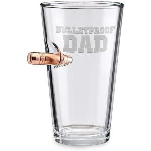 BenShot Bulletproof Dad Rocks Glass with Real .308 Bullet – 11oz | Made in the USA(16 Ounces)