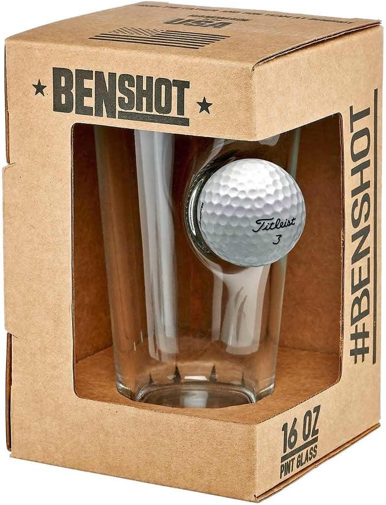 image:imageBenShot Golf Ball Pint Glass 16oz Made in the USA
