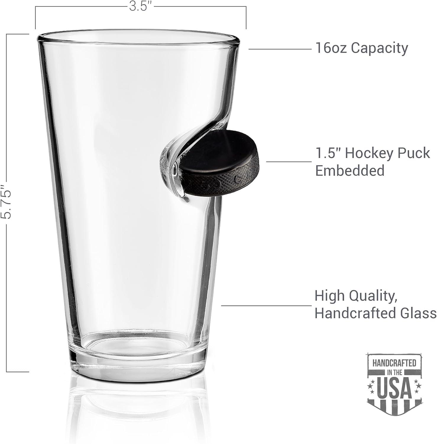 image:imageBenShot Hockey Puck Pint Glass 16oz Made in the USA