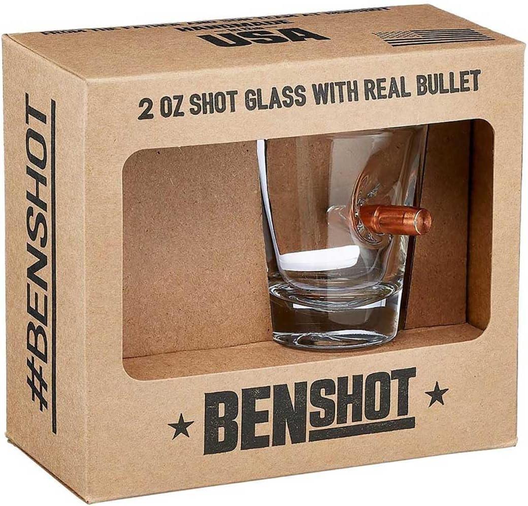 image:imageBenShot Merica Shot Glass with Real 308 Bullet 2oz Made in the USA Set of 4