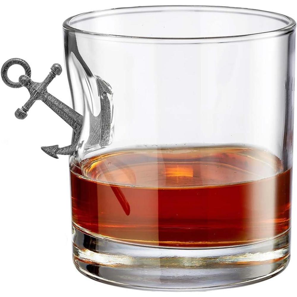 image:imageBenShot Anchor Rocks Glass 11oz HandCrafted Whisky Tumbler for Sailors and Boating Enthusiasts Fathers Day or AllAmerican Celebrations11 Ounces