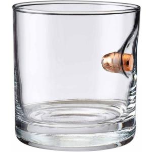 BenShot Rocks Glass with Real 0.45ACP Bullet – 11oz | Made in the USA